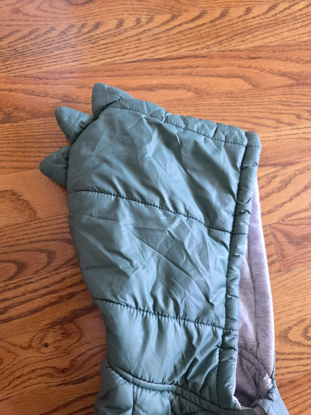 Kids Green Puffer Jacket with Hood